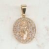 DIJE MEDALLA MILAGROSA CIRCONES DOBLE