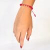 55255-R.jpg PULSERA TEJIDA NEO 6MM 2 ARGOLLAS X BALÍN 5MM