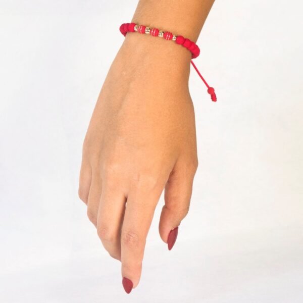 55255-R.jpg PULSERA TEJIDA NEO 6MM 2 ARGOLLAS X BALÍN 5MM