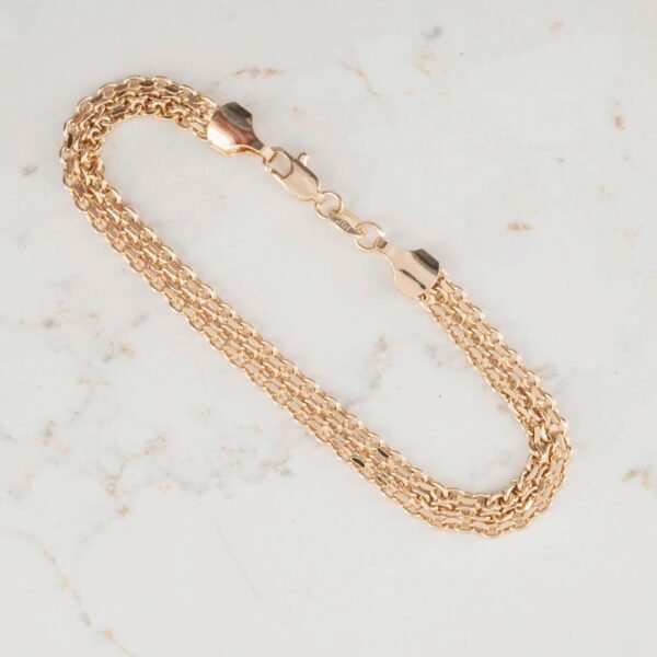 PULSERA TEJIDO CHINO DOBLE CARRIL 5.5mm - 18cm