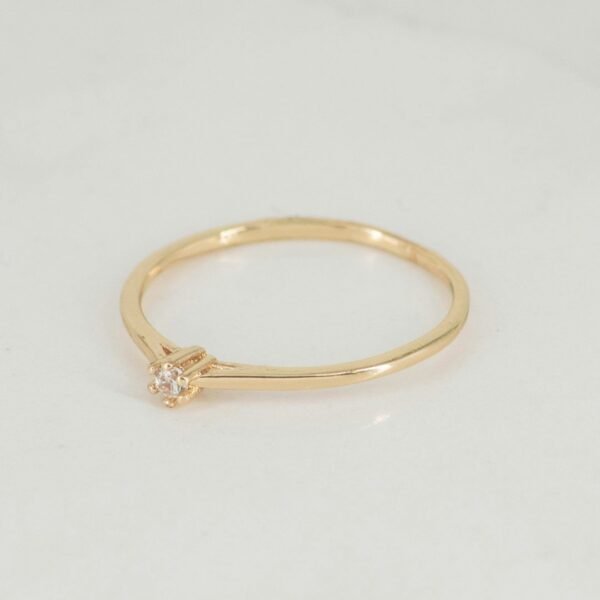 ANILLO SOLITARIO CIRCON 2MM 6 PUNTOS