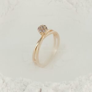 ANILLO SOLITARIO FLOR