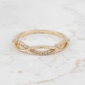 ANILLO ENTRELAZADO 1 LINEA CIRCONES