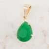DIJE GOTA ESMERALDA 12mm x 8mm