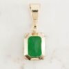 DIJE RECTANGULAR ESMERALDA 10mm x 6mm