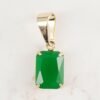 DIJE RECTANGULAR ESMERALDA 10mm x 6mm