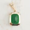 O26885Y-.jpg DIJE RECTANGULAR ESMERALDA 13mm x 8mm