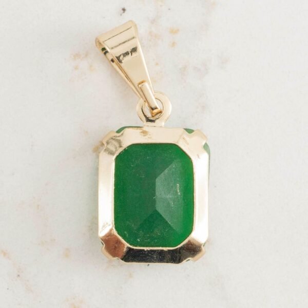 O26885Y-.jpg DIJE RECTANGULAR ESMERALDA 13mm x 8mm