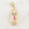 DIJE GUADALUPE CIRCONIAS COLORES 23mm x 9.5mm