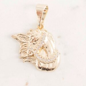 Y27947.jpg DIJE CABALLO MELENA CIRCONES 12mm x 15mm