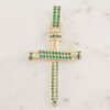 DIJE CRUZ CLAVOS CARTIER ESMERALDAS 28.5mm x 19mm