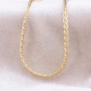 CADENA TRENZADA DIAMANTADA 2.5mm - 60cm