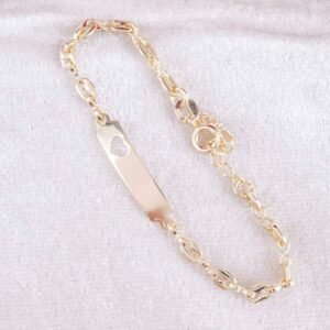PULSERA GUCCI PLACA CORAZON NIÑO 3mm - 12cm + EXT