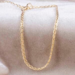 PULSERA TRENZADA DIAMANTADA 2.5mm 17cm + EXT