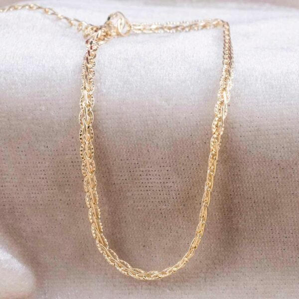 PULSERA TRENZADA DIAMANTADA 2.5mm 17cm + EXT