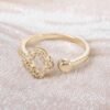 ANILLO TREBOL CIRCONES