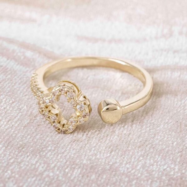 ANILLO TREBOL CIRCONES