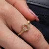 ANILLO TREBOL CIRCONES