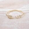 ANILLO HOJA TRIO CIRCONES