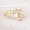 ANILLO DOBLE CRUZ CIRCONES