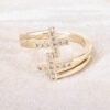 ANILLO DOBLE CRUZ CIRCONES